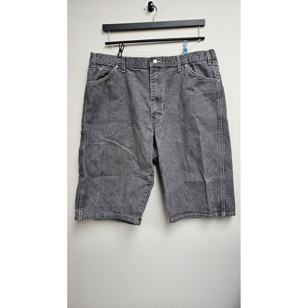 Genuine Dickies Cargo Shorts Mens 42 Gray Denim Loose Fit Workwear ER305BI